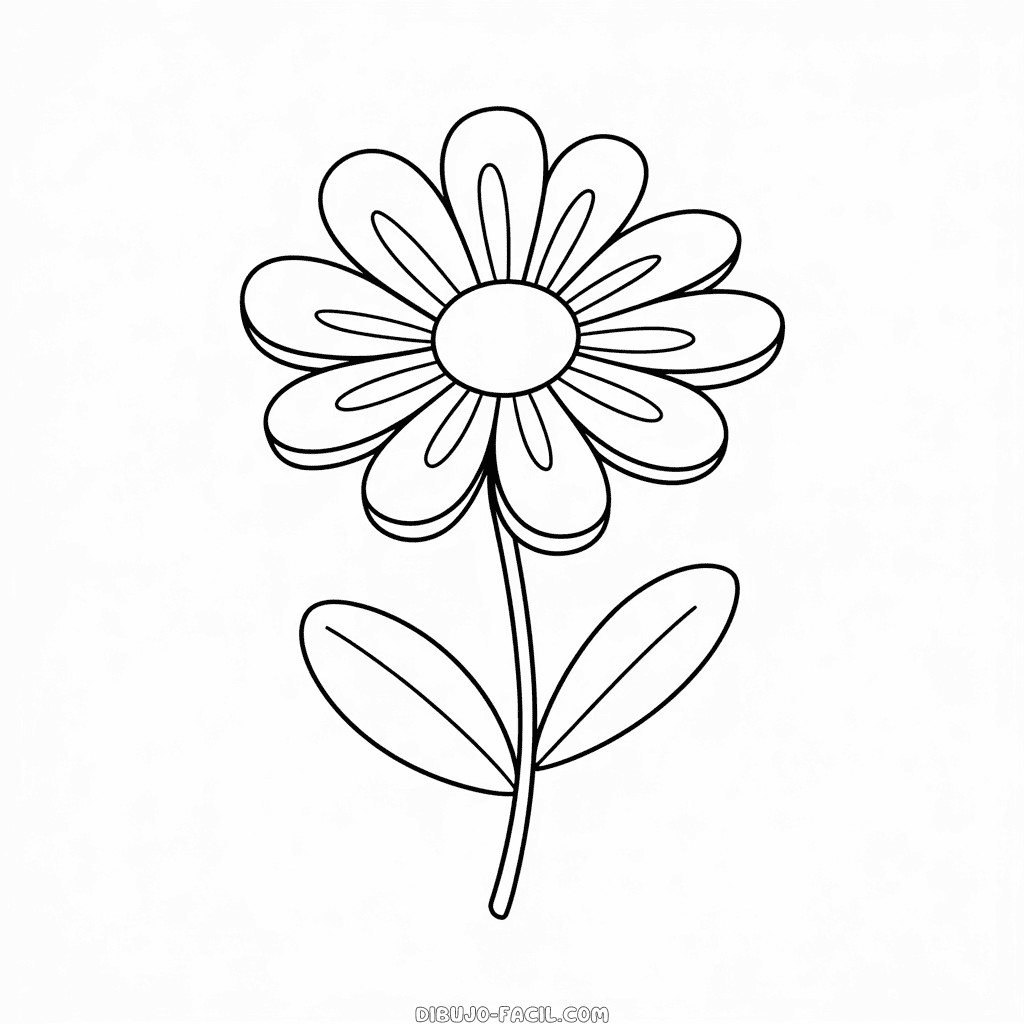 Dibujo fácil de Flor 3D