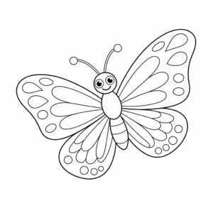 Dibujo fácil de Hermosa Mariposa