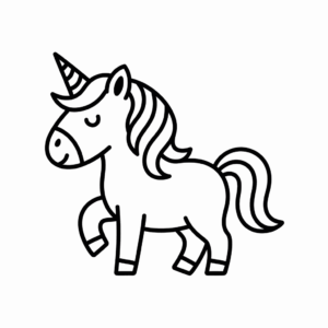 Dibujo fácil de Lindo Unicornio