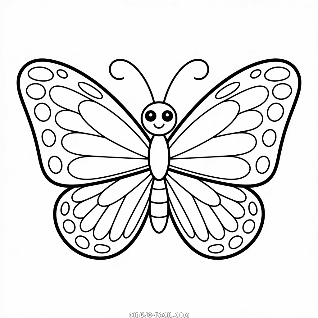 Dibujo fácil de Mariposa Estética