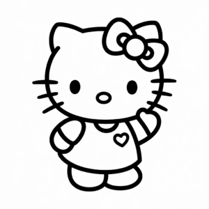 Dibujo fácil de Personaje de Hello Kitty
