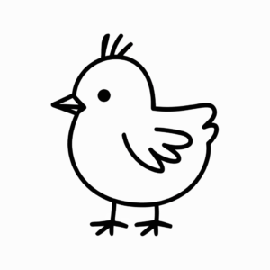 Dibujo fácil de Pollo de Pascua