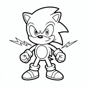 Dibujo fácil de Sonic Enojado