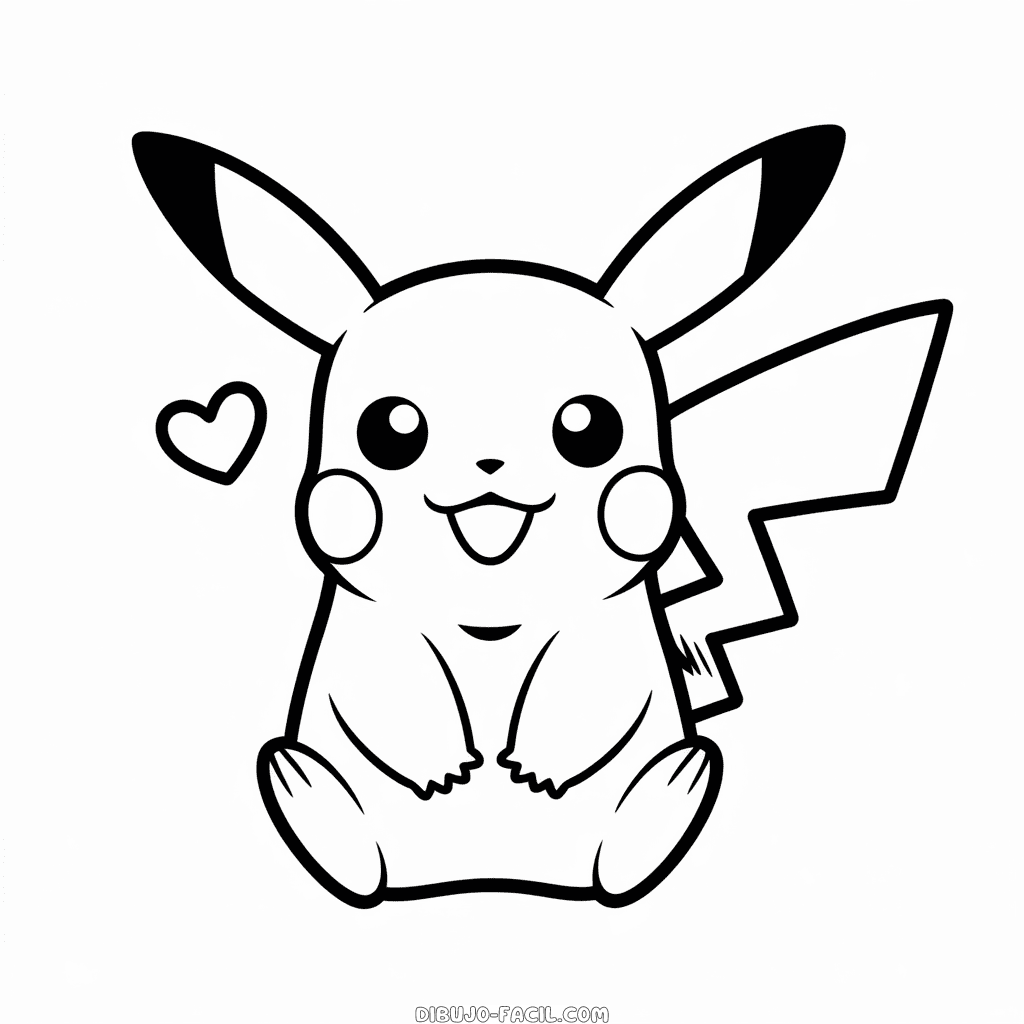 Dibujo Fácil de Adorable Pikachu