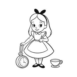 Dibujo Fácil de Alicia en el País de las Maravillas Disney