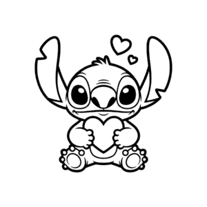 Dibujo Fácil de Amor a Stitch