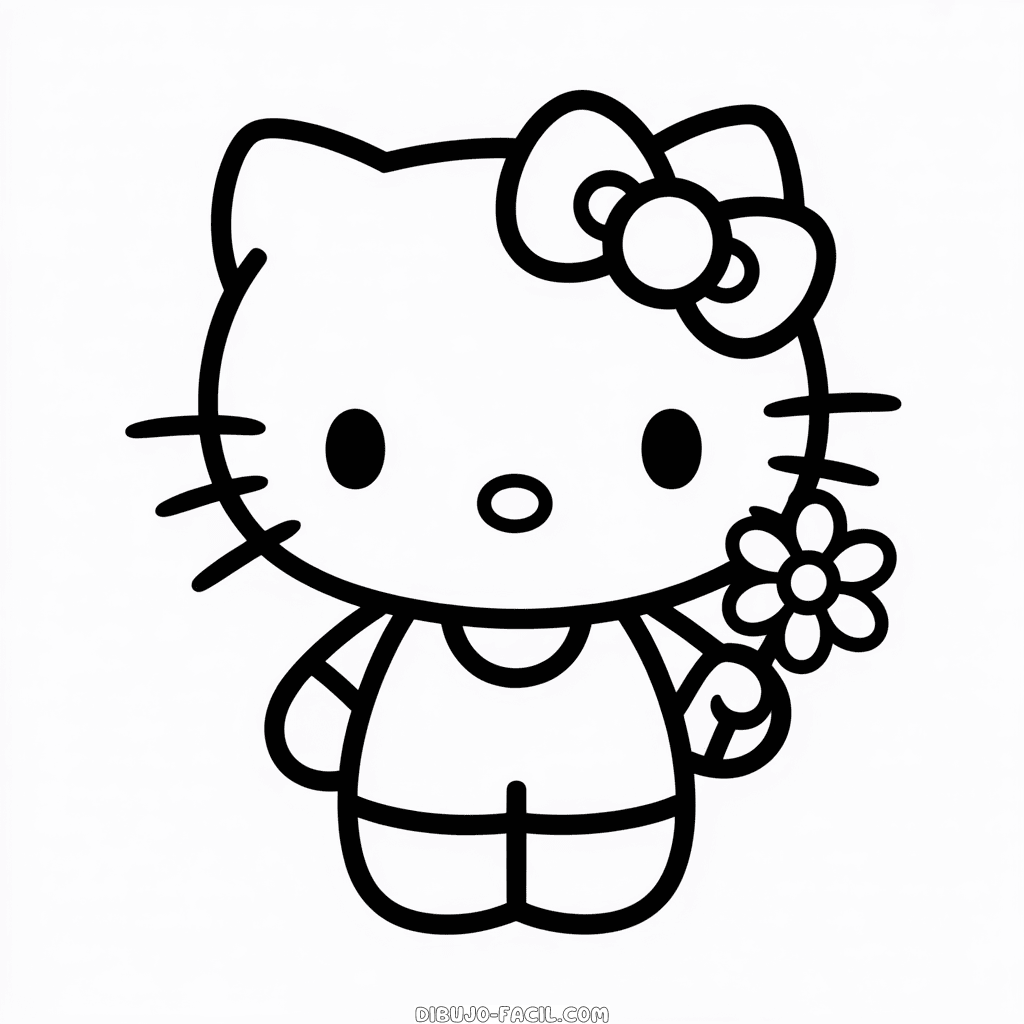 Dibujo Fácil de Anime Hello Kitty