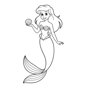 Dibujo Fácil de Ariel Princesa Disney