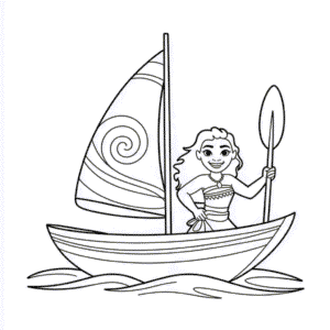 Dibujo Fácil de Barco de Moana