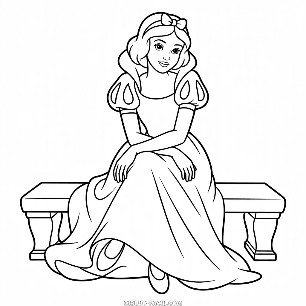 Dibujo Fácil de Blancanieves Realista