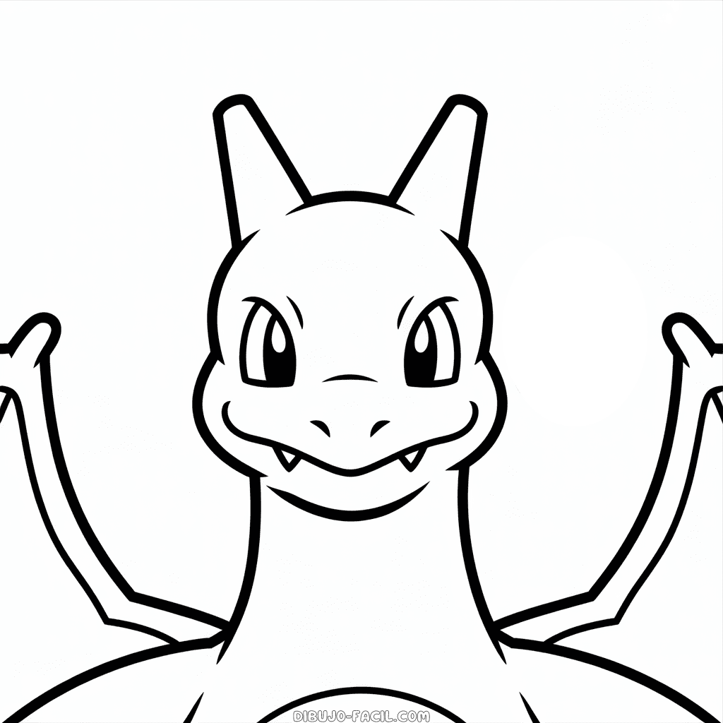 Dibujo Fácil de Cabeza de Charizard