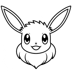 Dibujo Fácil de Cara de Eevee
