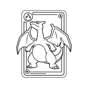 Dibujo Fácil de Carta de Pokémon de Charizard