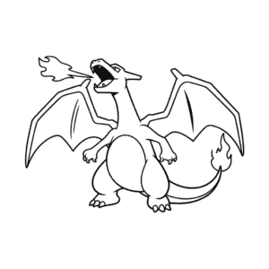 Dibujo Fácil de Charizard Soplando Fuego