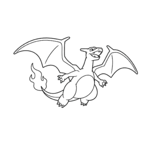 Dibujo Fácil de Charizard volando