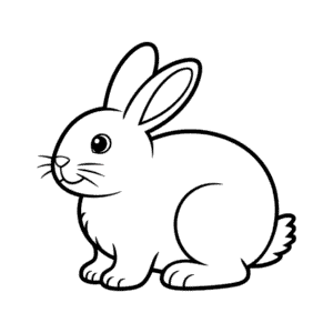 Dibujo Fácil de Conejo blanco