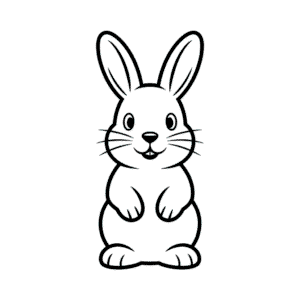 Dibujo Fácil de Conejo imprimible