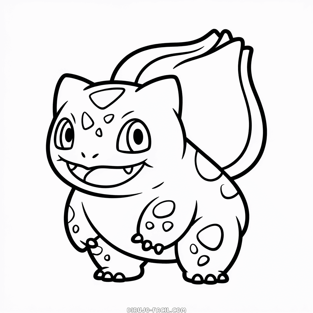 Dibujo Fácil de Contorno de Bulbasaur