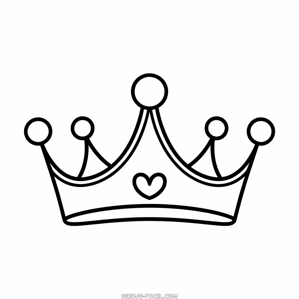 Dibujo Fácil de Corona de Princesa Disney