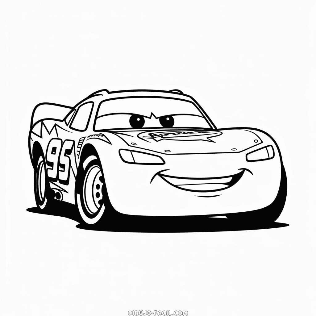 Dibujo Fácil de Dibujos Animados de Cars de Disney
