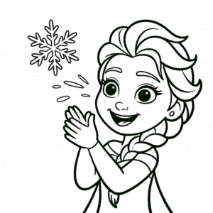 Dibujo Fácil de Dibujos Animados de Elsa