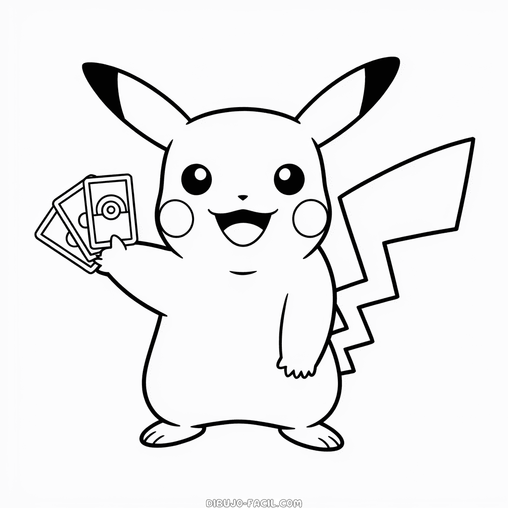 Dibujo Fácil de Dibujos Animados de Pikachu