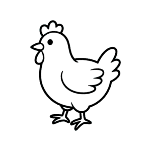 Dibujo Fácil de Gallina Linda