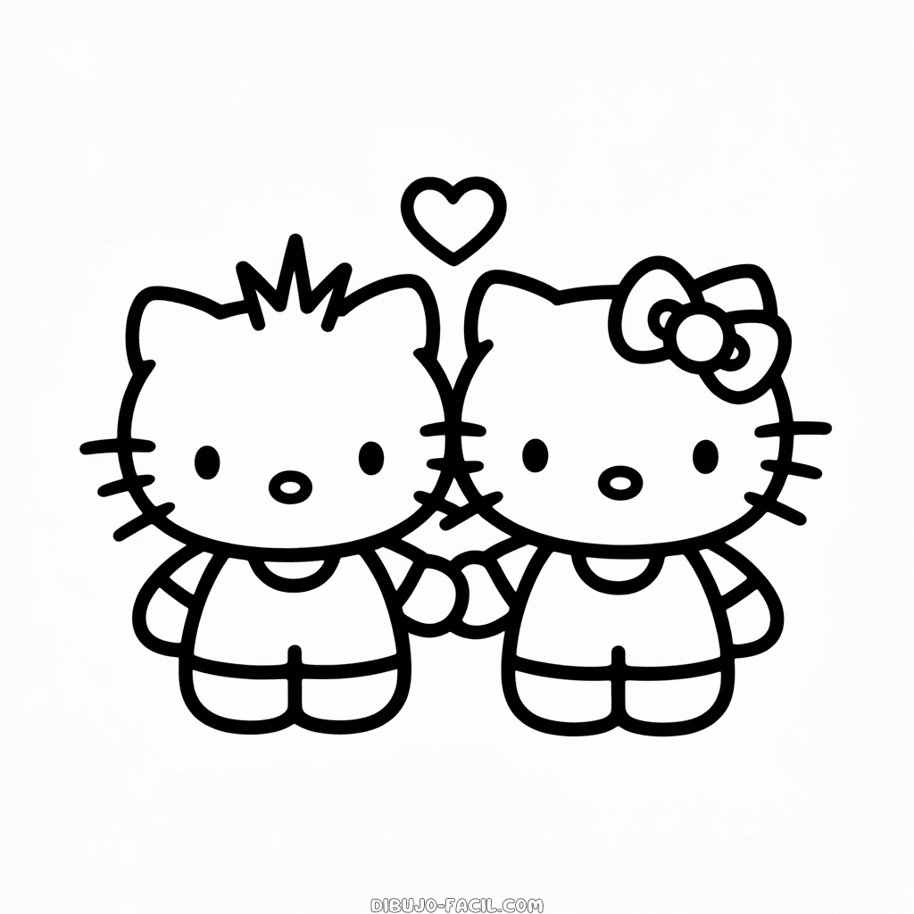 Dibujo Fácil de Hello Kitty y Dear Daniel