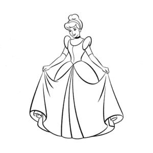 Dibujo Fácil de Hermosa Cenicienta