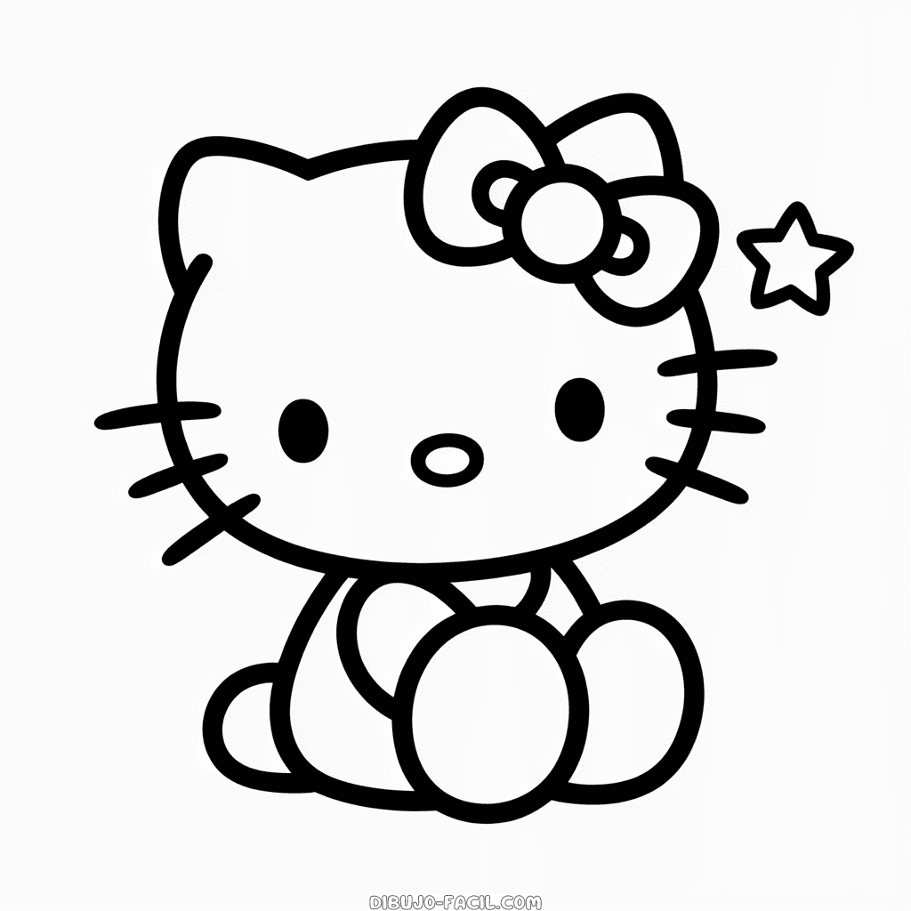 Dibujo Fácil de Kawaii Hello Kitty