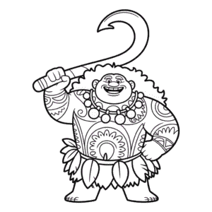 Dibujo Fácil de Maui Moana