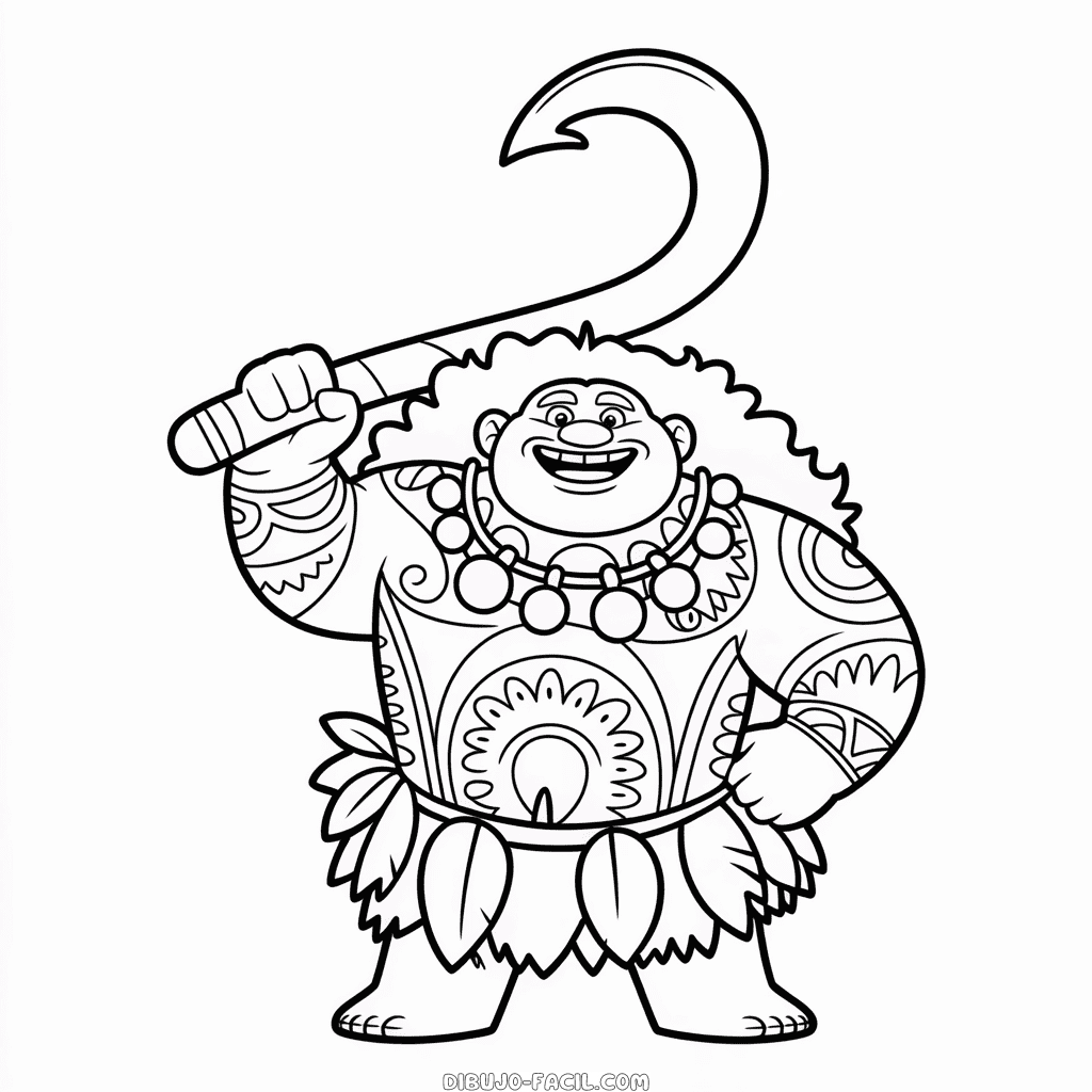 Dibujo Fácil de Maui Moana