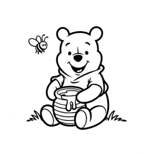 Dibujo Fácil de Oso de Disney