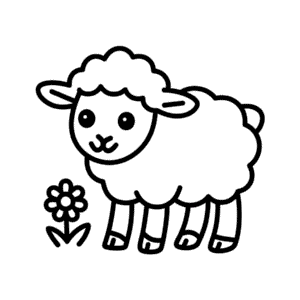 Dibujo Fácil de Oveja Bebé