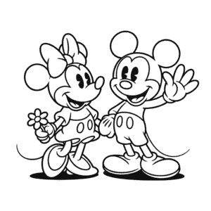 Dibujo Fácil de Pareja de Disney