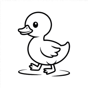 Dibujo Fácil de Patito pequeño