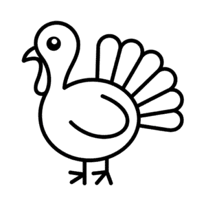 Dibujo Fácil de Pavo pequeño