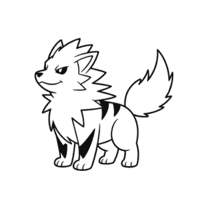 Dibujo Fácil de Pokémon Arcanine