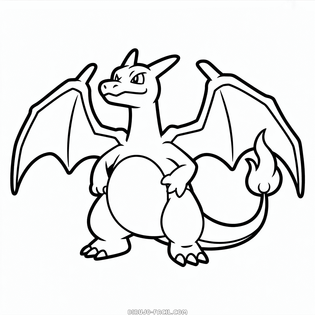 Dibujo Fácil de Pokémon Charizard
