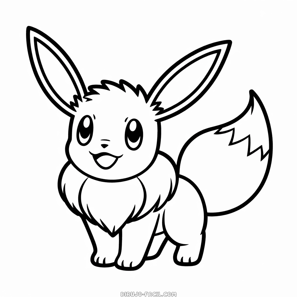 Dibujo Fácil de Pokémon Eevee