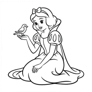 Dibujo Fácil de Princesa Blancanieves