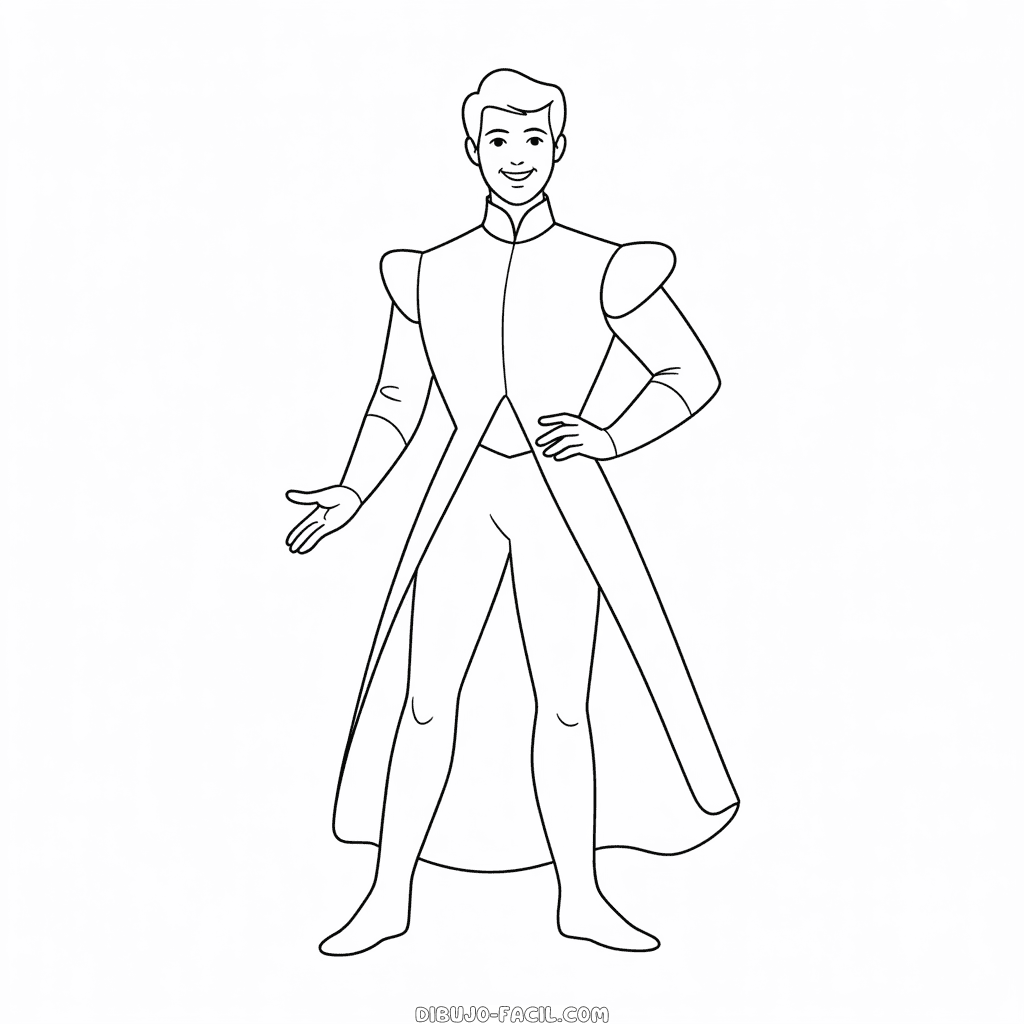 Dibujo Fácil de Príncipe de Cenicienta