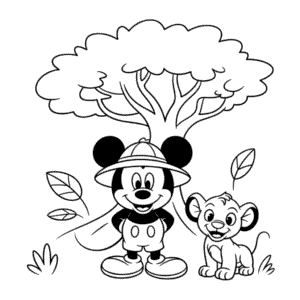 Dibujo Fácil de Reino Animal de Disney