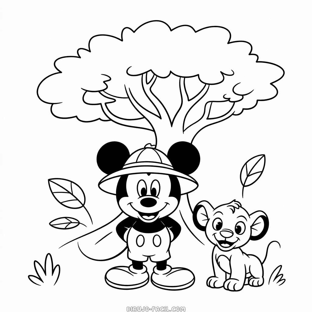 Dibujo Fácil de Reino Animal de Disney