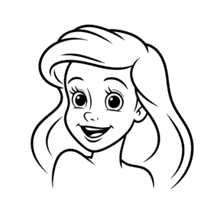 Dibujo Fácil de Rostro de Ariel