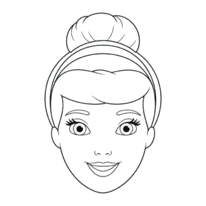 Dibujo Fácil de Rostro de Cenicienta