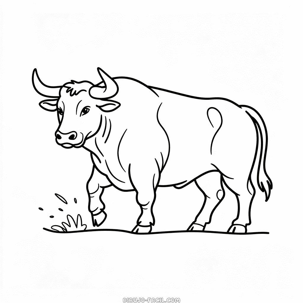 Dibujo Fácil de Toro Realista