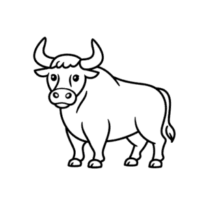 Dibujo Fácil de Toro simple