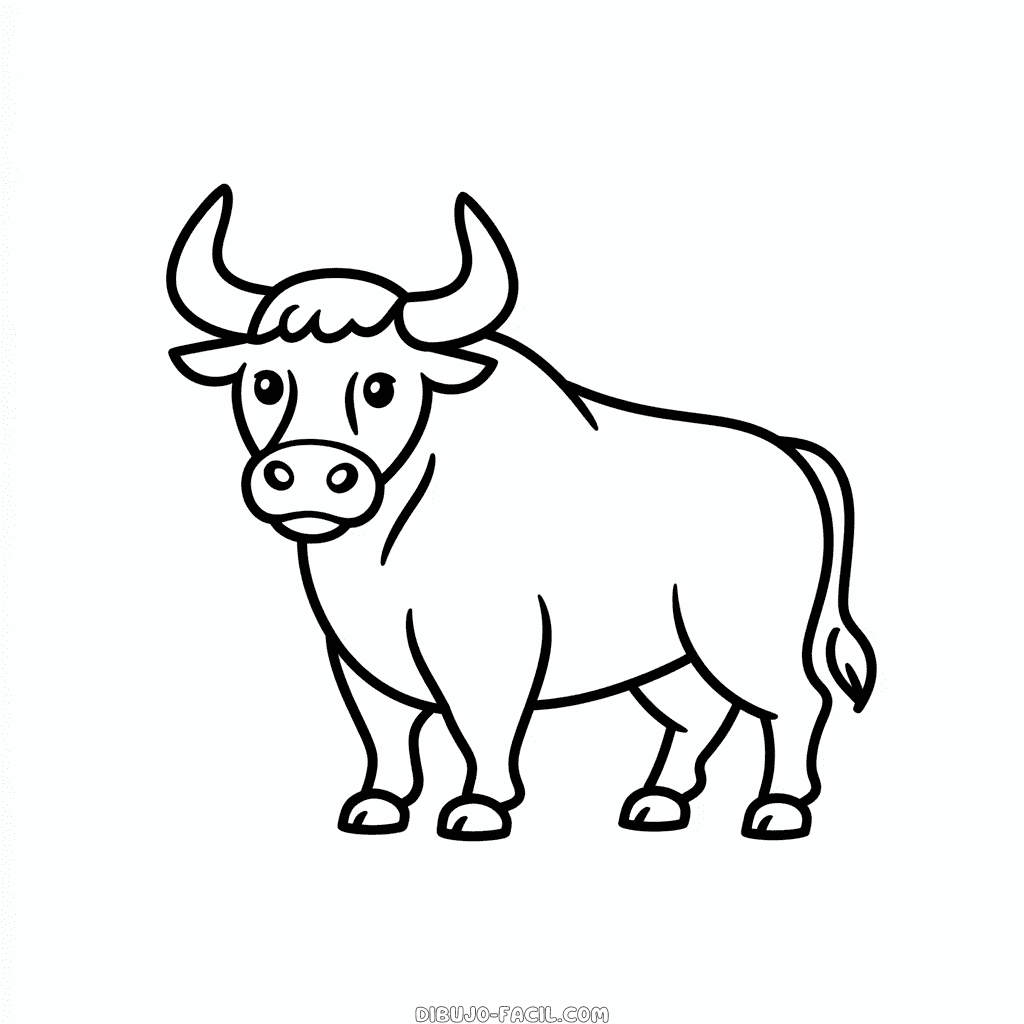 Dibujo Fácil de Toro simple
