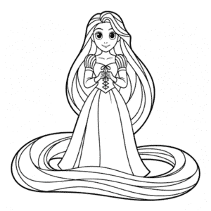 Dibujo Fácil de Anime Rapunzel